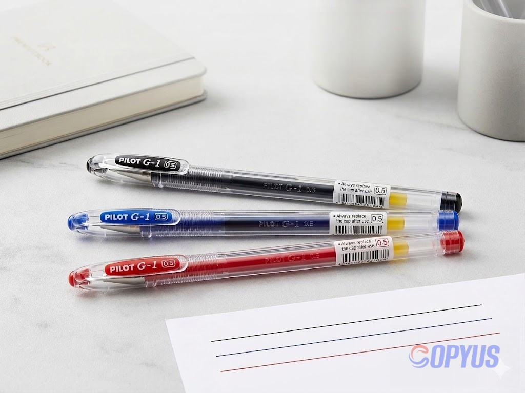 Bolígraf Pilot G-1 Gel 0,5 Negre/Blau/Vermell
