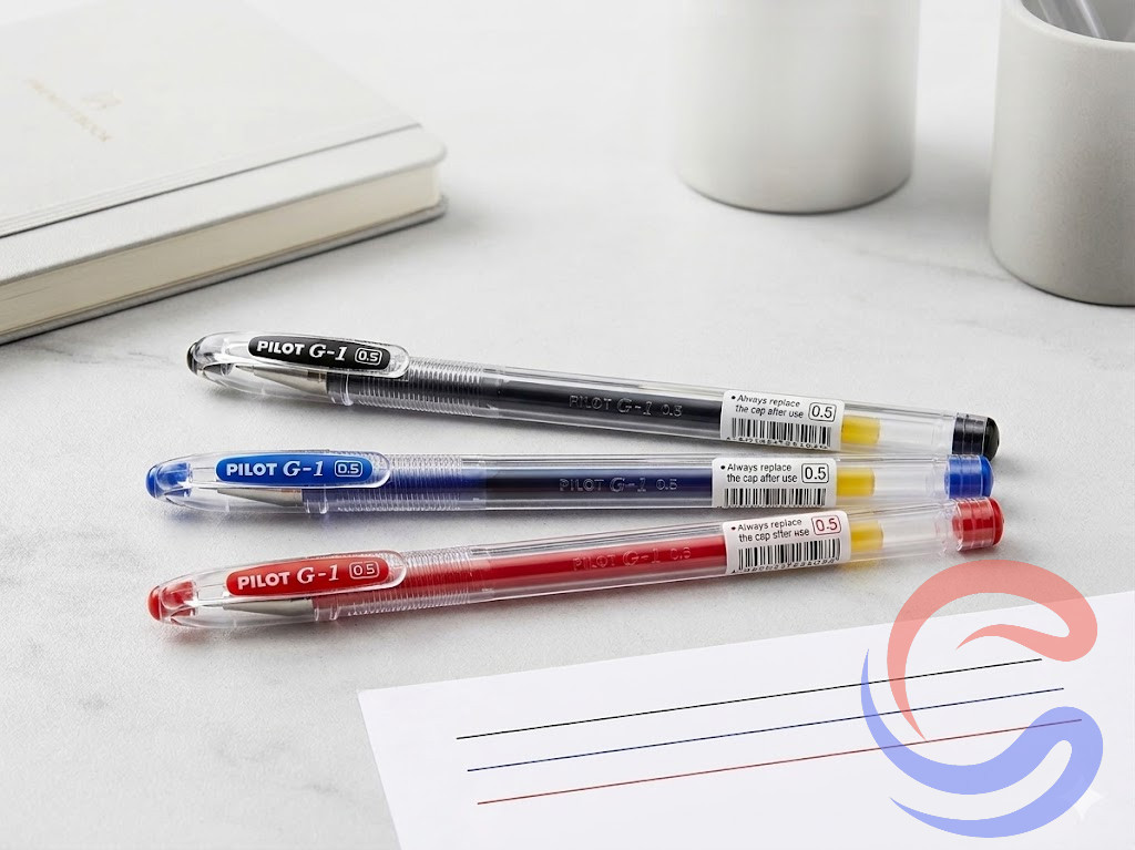 Bolígraf Pilot G-1 Gel 0,5 Negre/Blau/Vermell