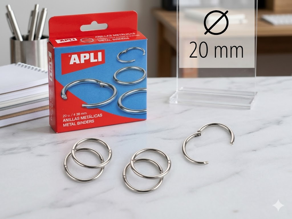 Anelles Metàl·liques Articulades Apli Ø20mm Caixeta 20u 00451