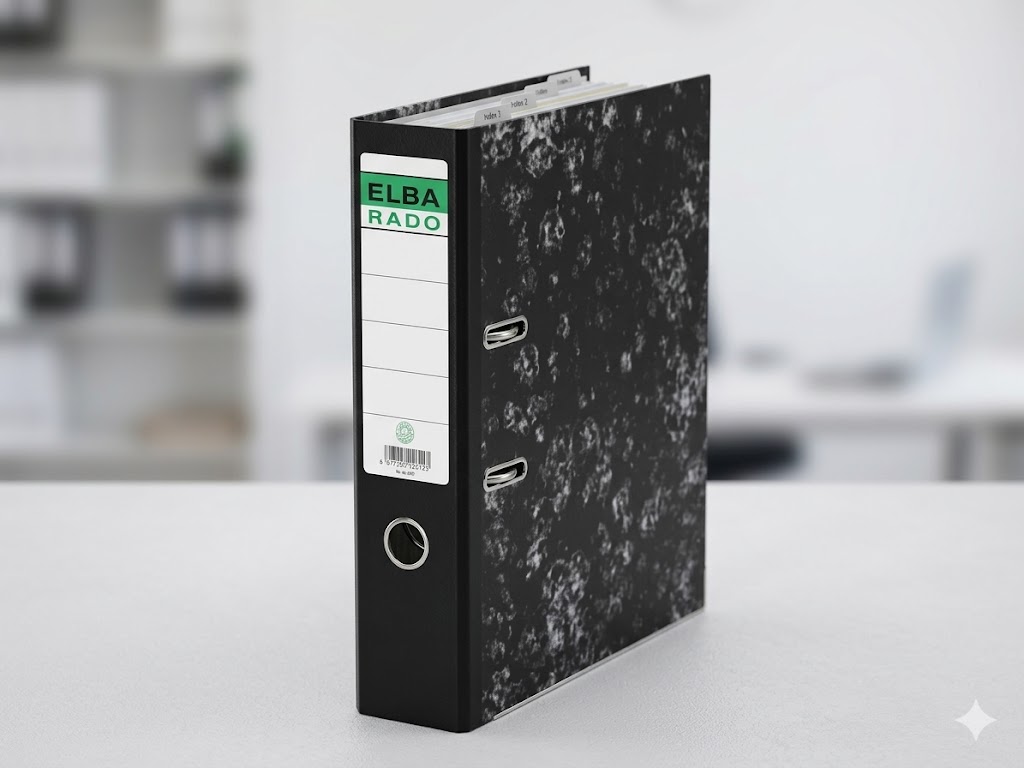 Arxivador AZ Elba Rado Classic Folio Negre Jaspe