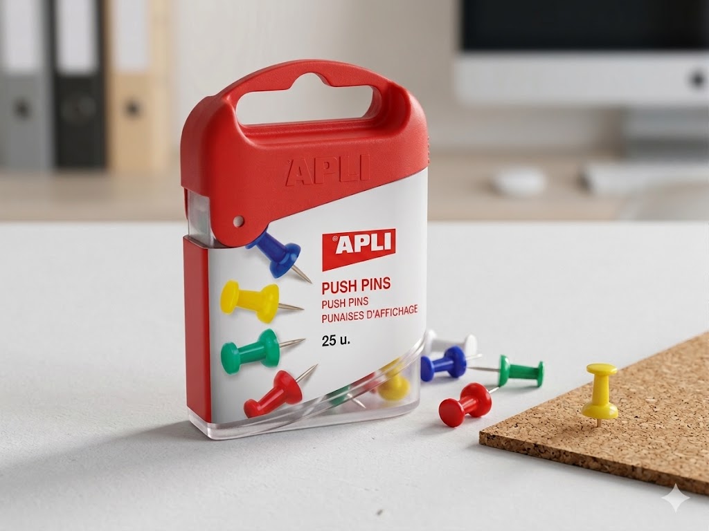 Agulles de Senyalització Apli Colors Surtits Caixeta 25u 12349