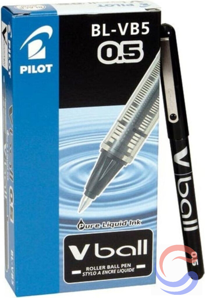 Bolígraf Pilot V-Ball BL-VB5 0,5mm Pack 12u - Negre/Vermell/Blau/Verd