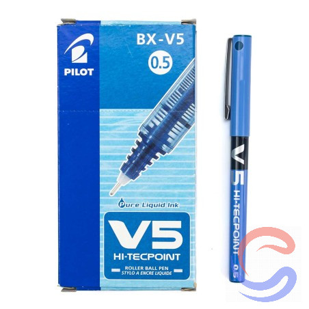 Retolador Pilot Hi-Tecpoint V5 0,5mm Caixa 12u - Negre/Blau/Verd/Vermell/Violeta/Blau Clar/Rosa