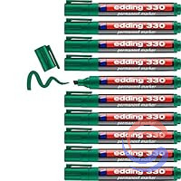 Marcador Permanent Edding 330 Punta Bisell 1-5mm Pack 10u - Negre/Blau/Vermell/Blau Clar/Rosa/Verd
