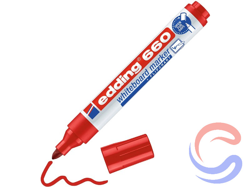 Retolador Edding 660 Pissarra Blanca Caixa 10u - Negre/Vermell/Verd/Blau