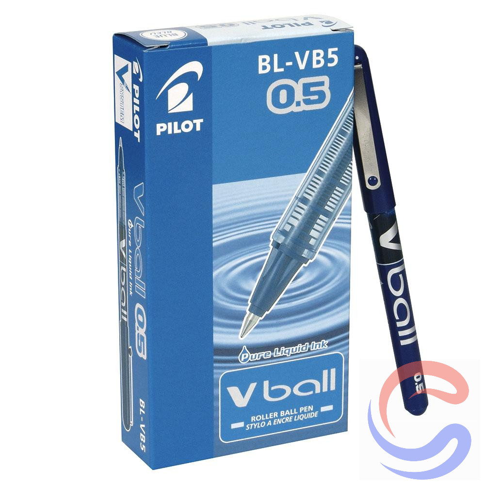 Bolígraf Pilot V-Ball BL-VB5 0,5mm Pack 12u - Negre/Vermell/Blau/Verd