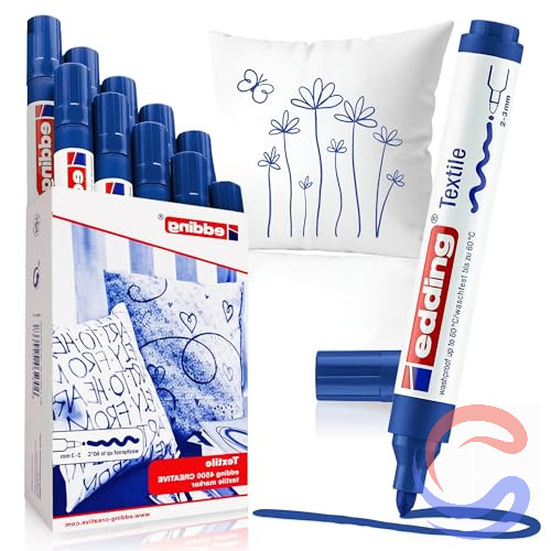 Marcador Tèxtil Edding 4500 Negre Pack 10u - Punta Rodona 2-3mm