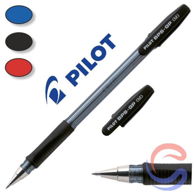 Bolígraf Pilot BPS-GP (M) Negre/Vermell/Blau/Verd - 12Uds